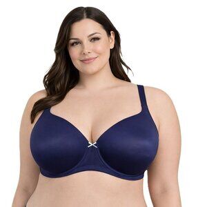 Lane Bryant Cacique Womens Bra  42DDD Navy Blue Cool Bliss Balconette Underwire